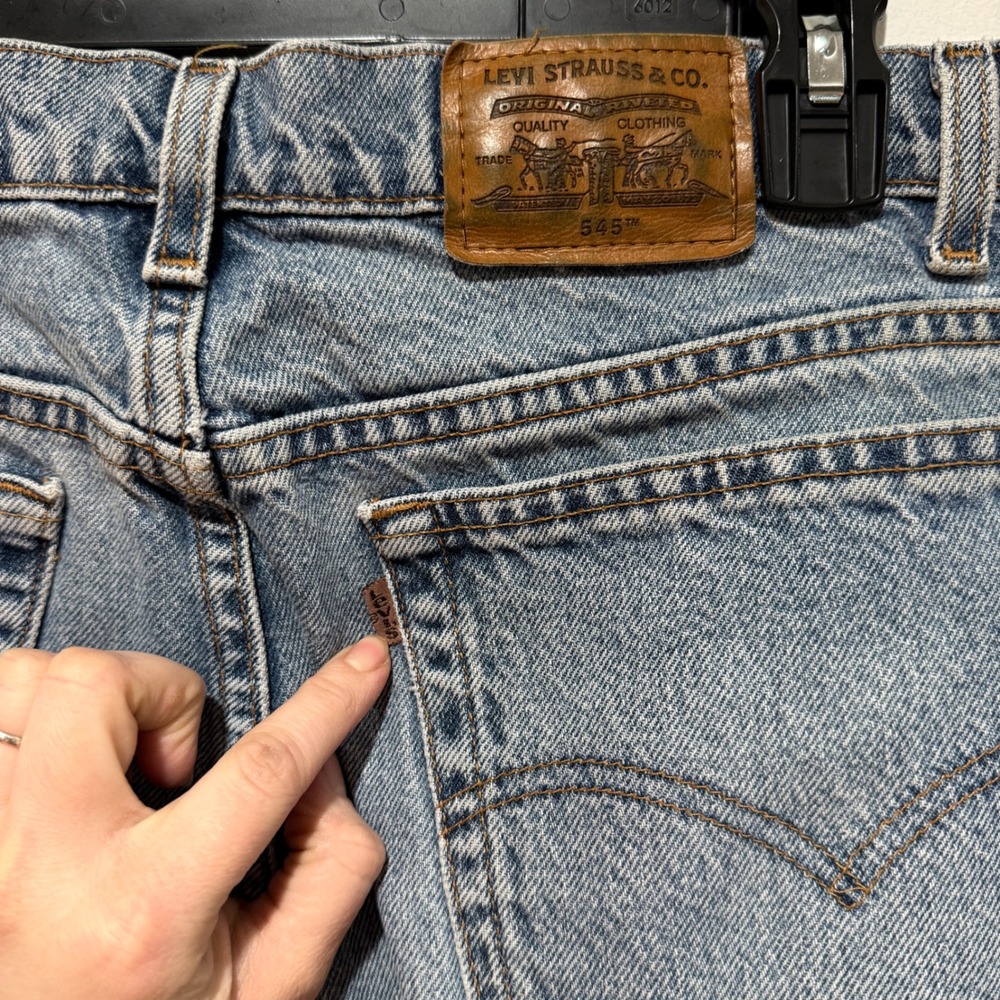 VTG 90s Levi's 545 Mens Jeans W40 L36 Light Wash Straight Leg Denim Pants Casual - Picture 1 of 13